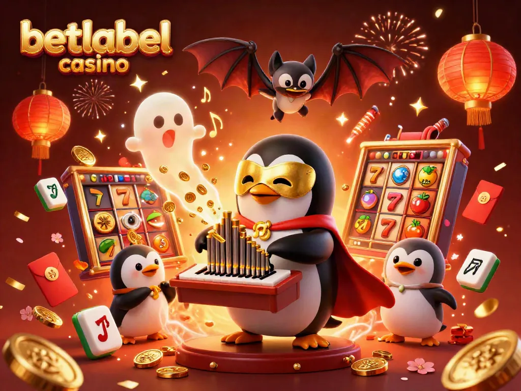 Engage with BetLabel Casino's thrilling games surrounded by 3D animation of fun characters and vibrant elements.